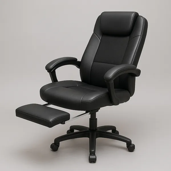 Silla ergonómica con reposapies